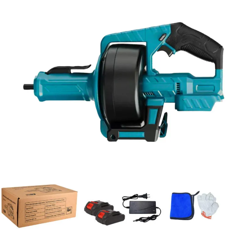 Electric Drain Cleaner 21V Brushless Motor Sewer Snake 7M Steel Cable for Toilet Kitchen Bathroom Sink Cordless Drain Auger — image 6