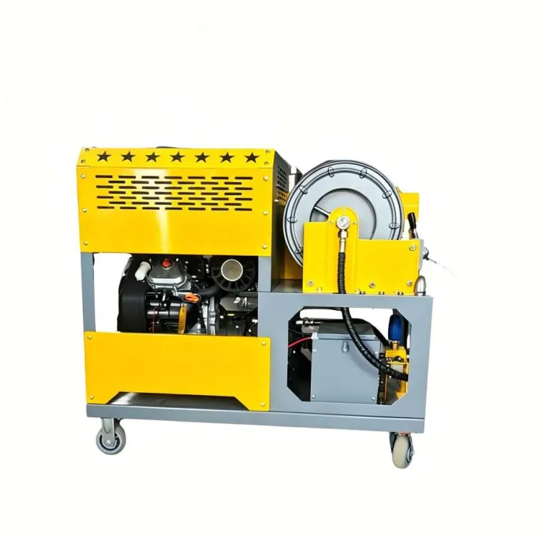 Remote Control One-Key Start Gasoline Sewer Jetting Machine with Automatic Hose Reel High Flow Pipe Cleaning Equipment — image 5