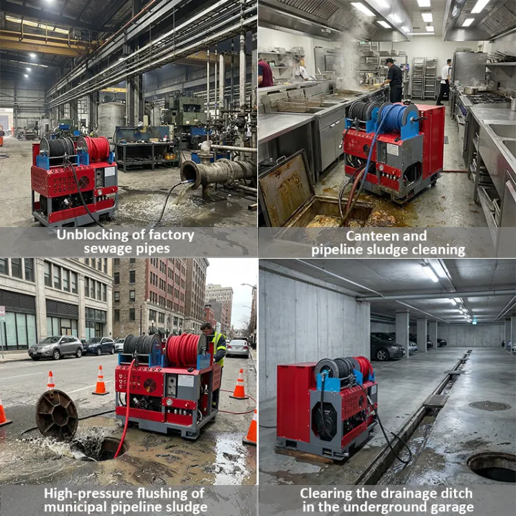 300bar High-pressure Jet Cleaning Machine Is Used to clear Sewers, Community Pipelines, and Municipal Pipelines — image 4