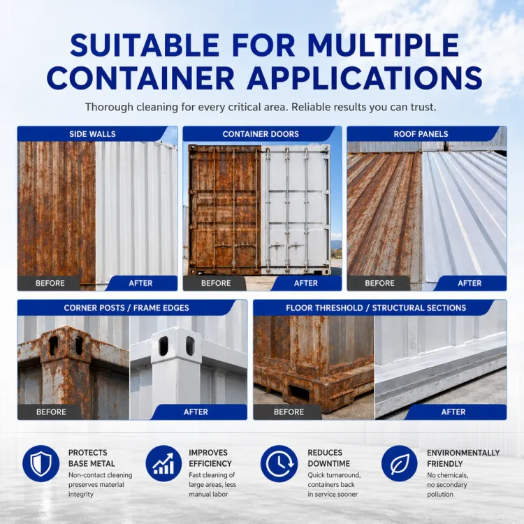 Continuous Laser Rust Removal Machine for Shipping Container Surface Corrosion Paint Cleaning Industrial Steel Maintenance — image 5