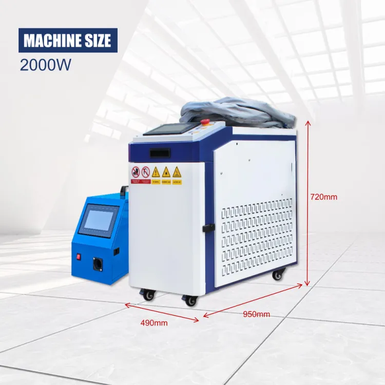 High Efficiency 4 in 1 Laser Welding 1500w 2000w 3000w Fiber Welder Cutting Cleaning Machine for Steel Metal — image 3