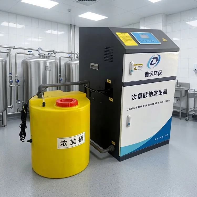 Integrated Sodium Hypochlorite Generator Disinfectant Equipment PLC Pump Pressure Vessel Motor Gear for Hospital Sewage System — image 2
