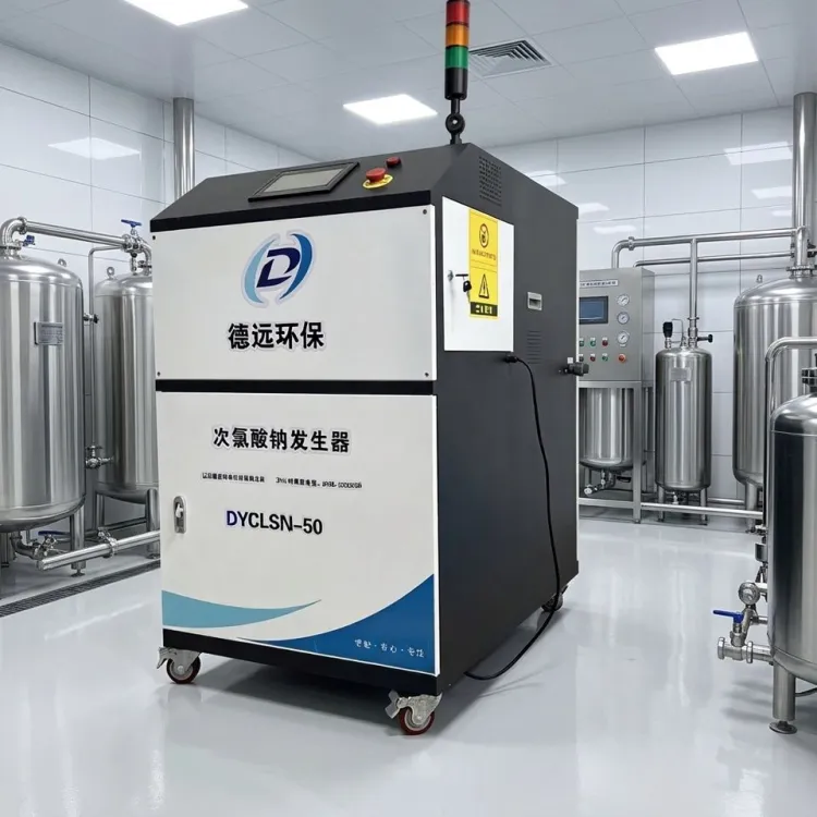 Integrated Sodium Hypochlorite Generator Disinfectant Equipment PLC Pump Pressure Vessel Motor Gear for Hospital Sewage System — image 6