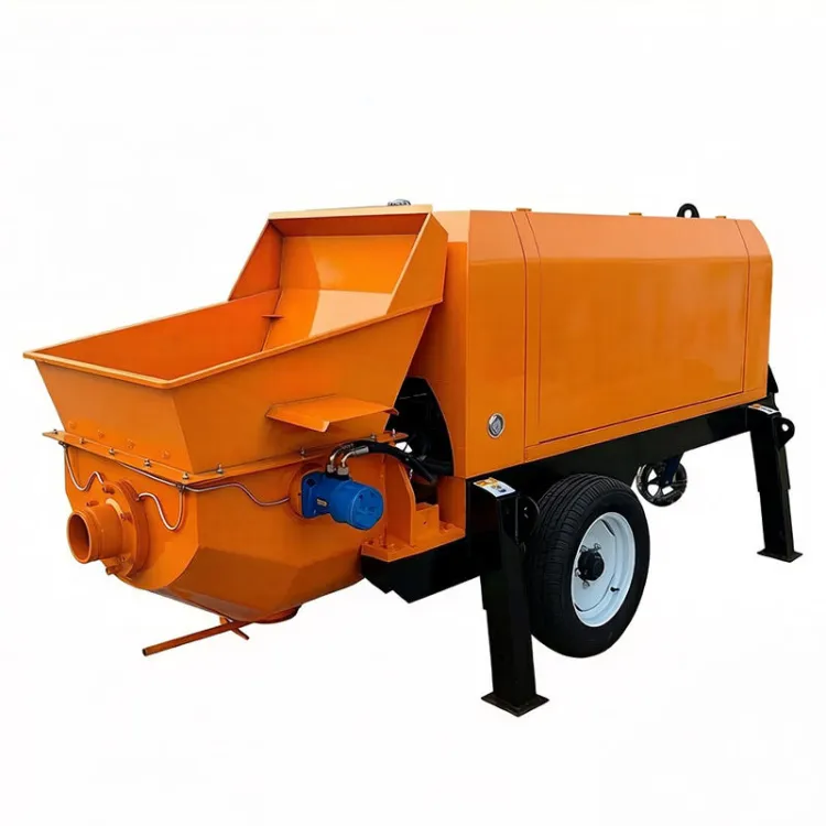 WANCHANG 10m/h Diesel Motor Trailer Concrete Pump High Efficiency Max 20mm Aggregate CE Certified 30m Vertical for Rural House — image 2