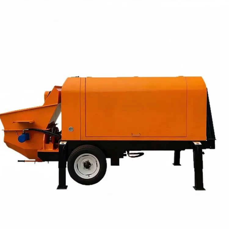 WANCHANG 10m/h Diesel Motor Trailer Concrete Pump High Efficiency Max 20mm Aggregate CE Certified 30m Vertical for Rural House — image 3