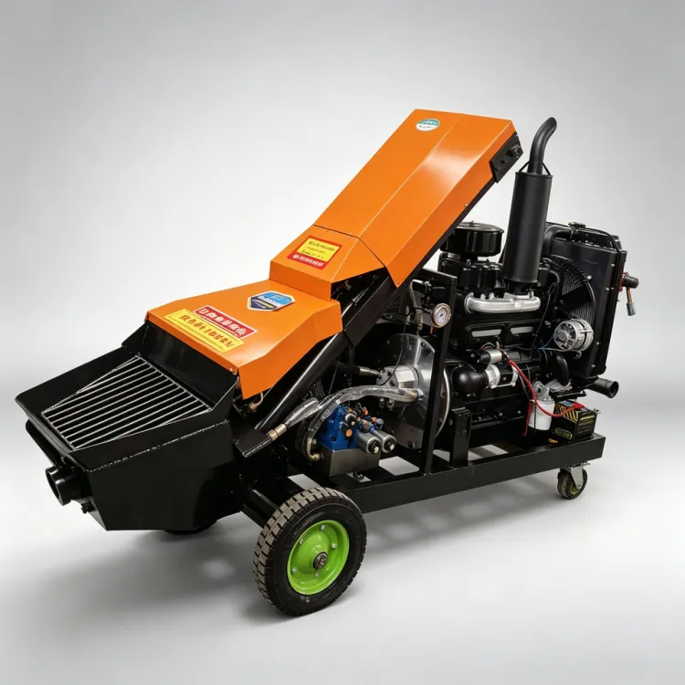 High Performance Small Concrete Pump with Long Conveying Distance for Rural Construction — image 2