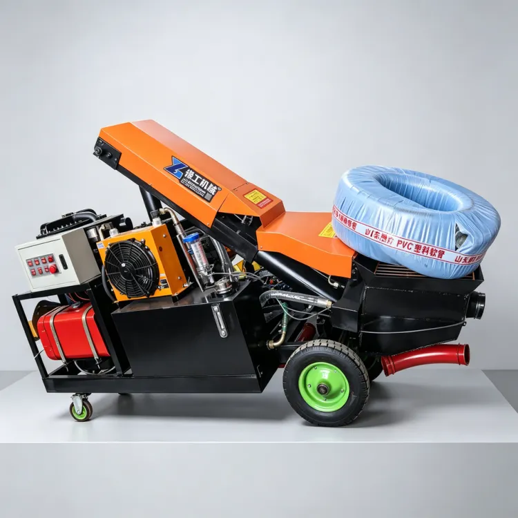 High Performance Small Concrete Pump with Long Conveying Distance for Rural Construction — image 4