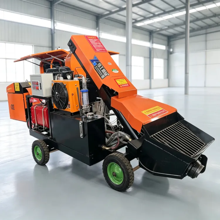 High Performance Small Concrete Pump with Long Conveying Distance for Rural Construction — image 6