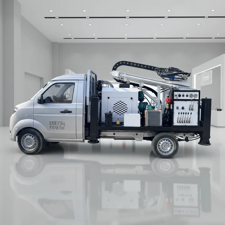 Light Truck Mounted 200m Water Well Drilling Rig Full Hydraulic Borehole Drilling Machine — image 6