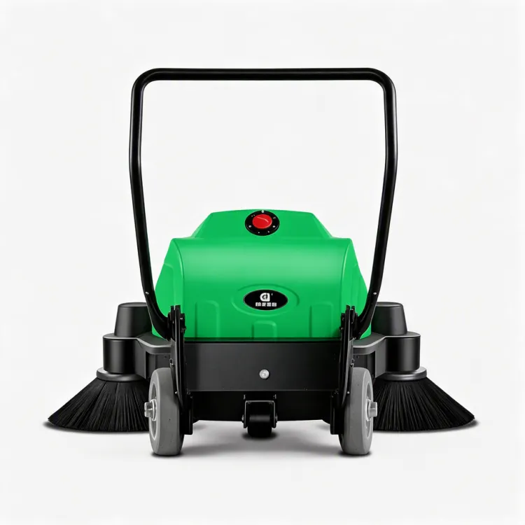 105cm Walk Behind Sweeping Machine Electric Double Brush Hand Push Floor Cleaner Industrial Dust Collector for Shopping Mall — image 1