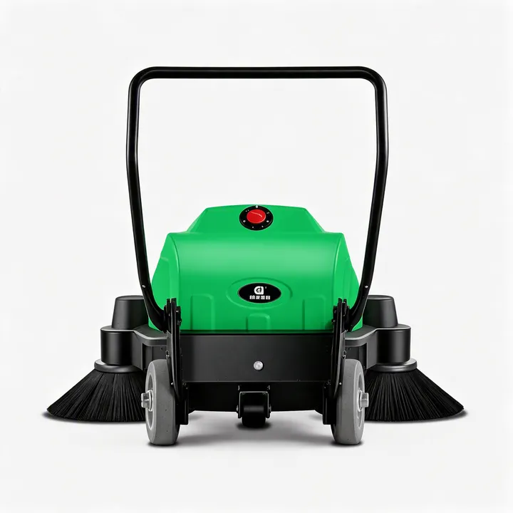 105cm Walk Behind Sweeping Machine Electric Double Brush Hand Push Floor Cleaner Industrial Dust Collector for Shopping Mall — image 6