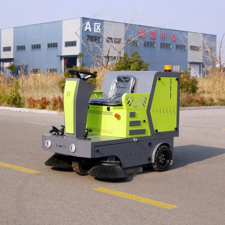 Three-Wheeled Electric Ride-On Road Sweeper Machine Floor Cleaning Equipment for Industrial Roads and Warehouses — image 1