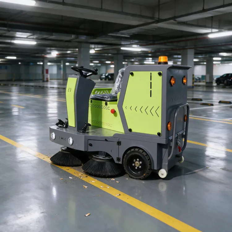 Three-Wheeled Electric Ride-On Road Sweeper Machine Floor Cleaning Equipment for Industrial Roads and Warehouses — image 4