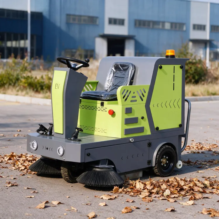 Three-Wheeled Electric Ride-On Road Sweeper Machine Floor Cleaning Equipment for Industrial Roads and Warehouses — image 5