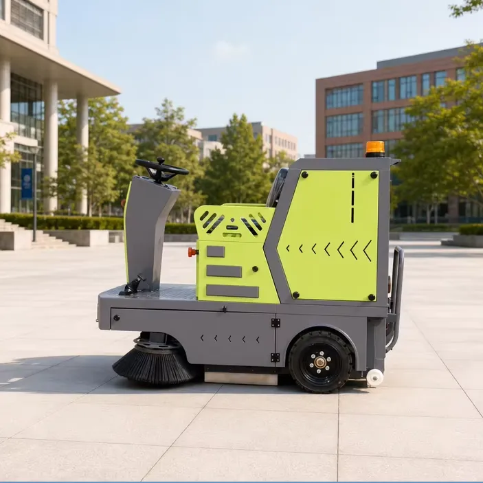 Street Sweeper Machine Road Sweeping Machine with Durable Sweeping Broom for Port and Freight Yard Ground Cleaning — image 2