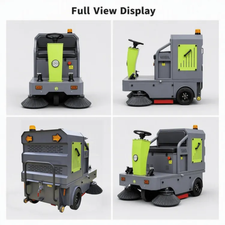 Ride on Road Sweeper S1400 1400mm Cleaning Width Industrial Floor Sweeping Machine for Warehouse Street — image 3