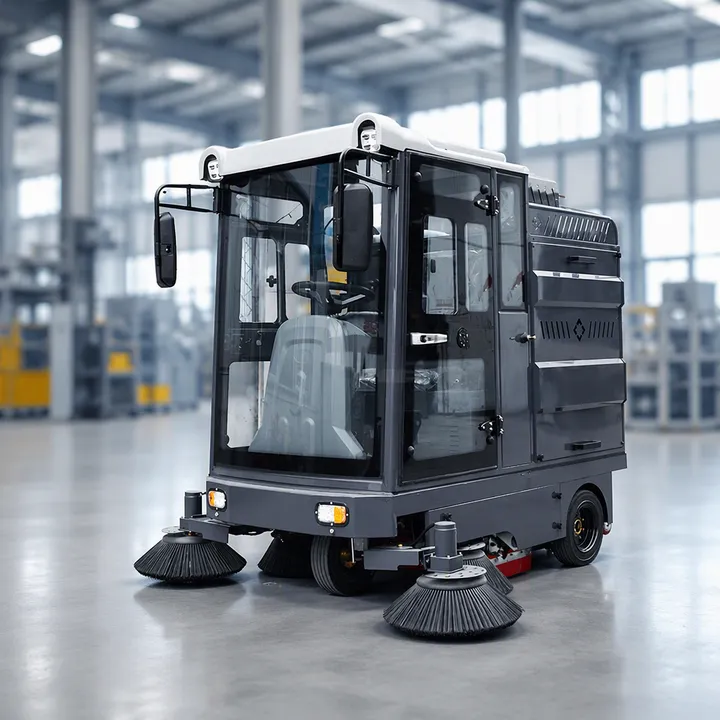 2000mm Sweeping Path Electric Ride-On Floor Sweeper CE & Customizable Powerful Suction Industrial Parking Sweeper — image 7