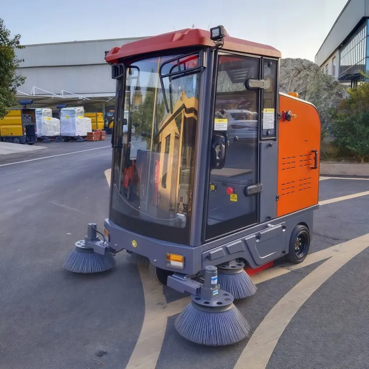G1900 Electric Mini Ride-On Street Sweeper Battery-Powered Warehouse & Floor Sweeper Truck — image 1
