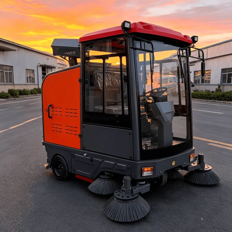 G1900 Electric Mini Ride-On Street Sweeper Battery-Powered Warehouse & Floor Sweeper Truck — image 3