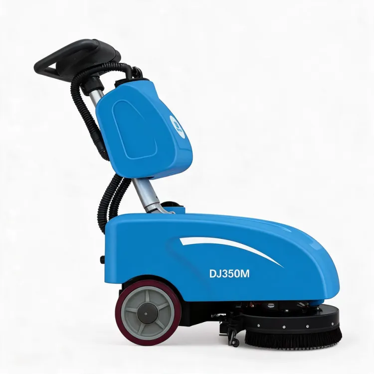 Walk Behind Motorized Floor Sweeper Compact Hand Push Commercial Electric Cleaner with 15L Water Tank for Tile and Hard Ground — image 2