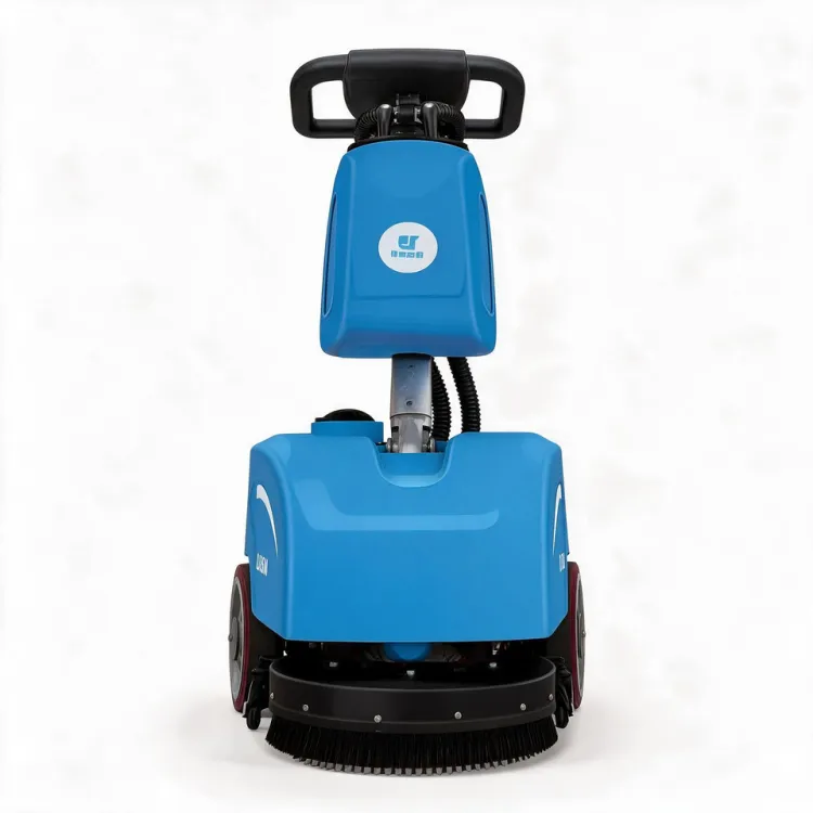 Walk Behind Motorized Floor Sweeper Compact Hand Push Commercial Electric Cleaner with 15L Water Tank for Tile and Hard Ground — image 3