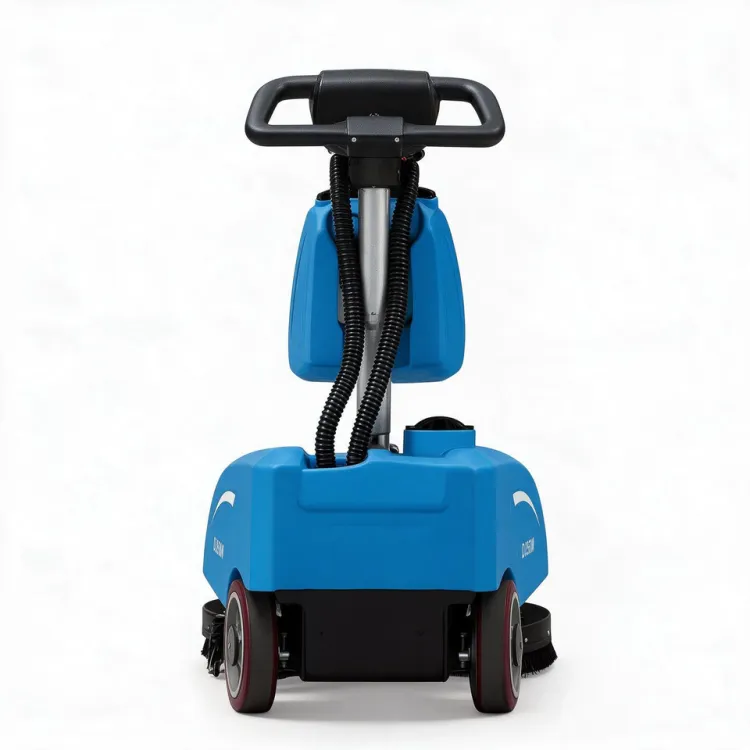 Walk Behind Motorized Floor Sweeper Compact Hand Push Commercial Electric Cleaner with 15L Water Tank for Tile and Hard Ground — image 4