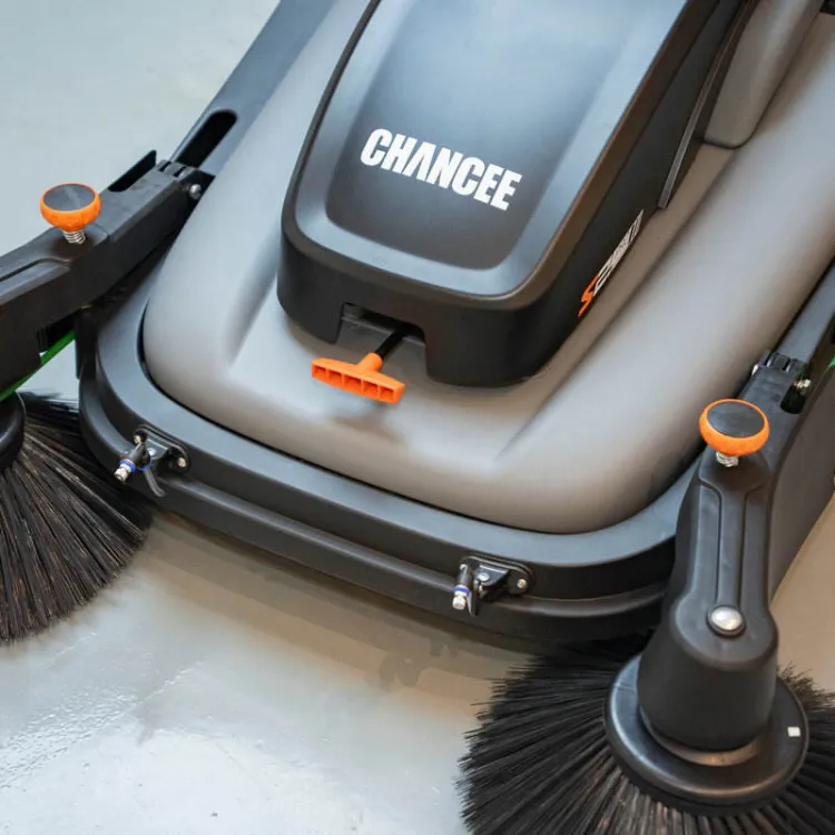 Garden Yard Floor Sweeper Manual Street Sweeper Push by Hand Sweeper for Warehouse — image 6