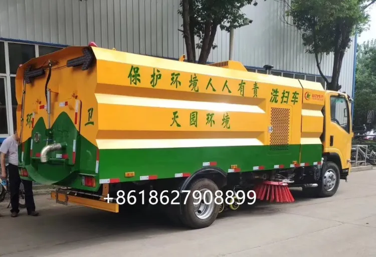 CLW Brand ISUZU 4*2 LHD diesel type road sweeper truck — image 4