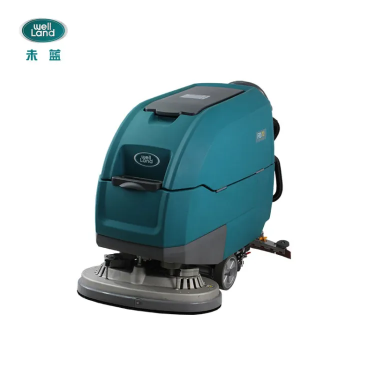 Walk-Behind Automatic Hardwood Floor Scrubber Dual-Brush Electric Hand Push Sweepers Condition for Burnishing — image 2
