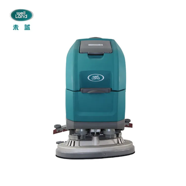 Walk-Behind Automatic Hardwood Floor Scrubber Dual-Brush Electric Hand Push Sweepers Condition for Burnishing — image 3