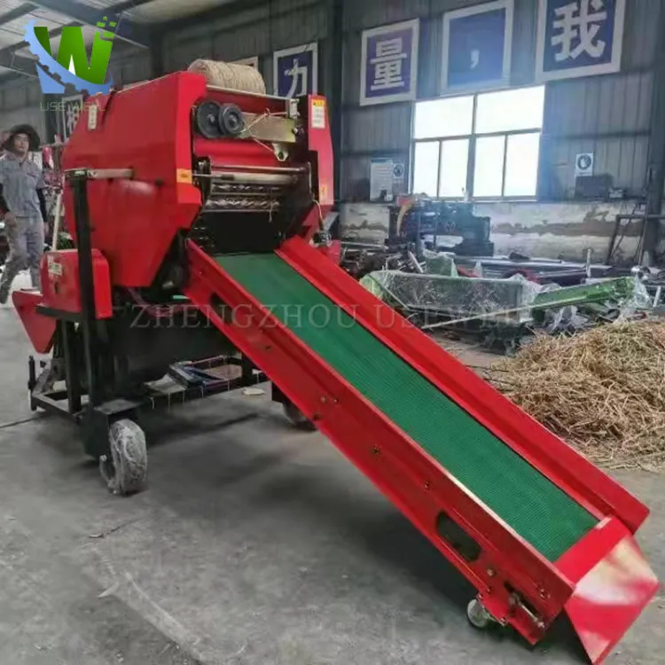 Diesel Automatic Hay Pto Grass Straw Baling Silage Balers Wrapper Packing Machine Round Baler Machine for Farm — image 3