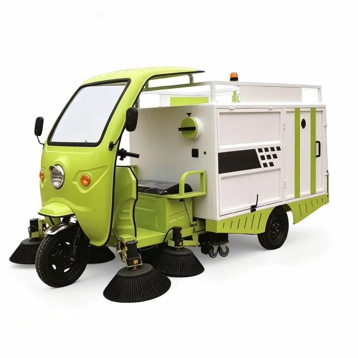 Semi-Enclosed Three-Wheeled Electric Ride-On Road Sweeper Truck Industrial Floor Cleaning Equipment for and Warehouse — image 7