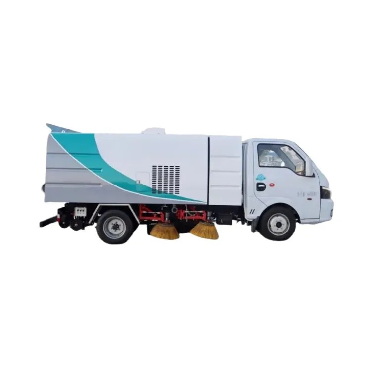 Street Electric Cleaning Vehicle City Road Sweeper Trucks Municipal Sanitation Washing and Sweeping Truck — image 1