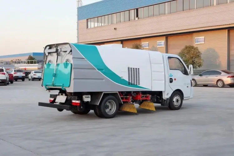 Street Electric Cleaning Vehicle City Road Sweeper Trucks Municipal Sanitation Washing and Sweeping Truck — image 4