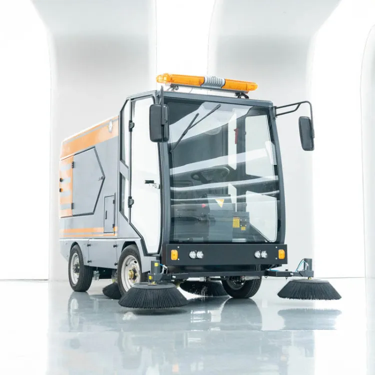 Outdoor Large Street Sanitation Truck Four Wheel Road Sweeper Automatic Floor Sweeper Car With CE — image 3