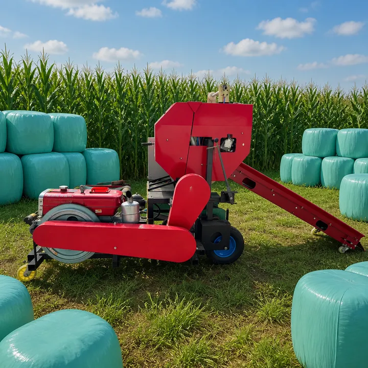 Electric Motor Large Silage Baling Wrapping Machine Unit Straw Film Sealed for Farm Automatic Full High Efficiency — image 7