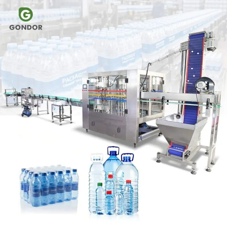 Fully Automatic Water Plant Unit Complete Bottled Drinking Water Filling Bottling Production Line with Packaging — image 1