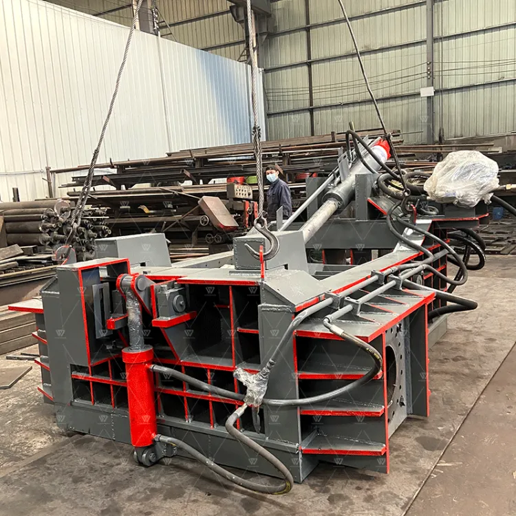 Hydraulic Metal Baler Machine Scrap Metal Compactor with Side Push Out for Aluminum Can Steel Recycling — image 5