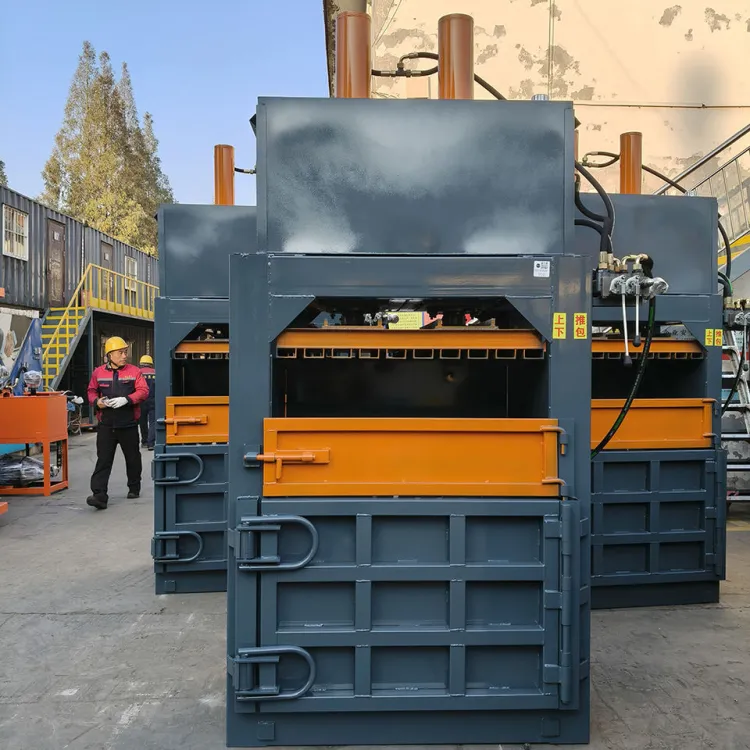 Baling Machine Hydraulic Waste Paper Clothing Recycling Mini Scrap Metal Baler Vertical Balers Cardboard Box Plastic Can Press — image 3