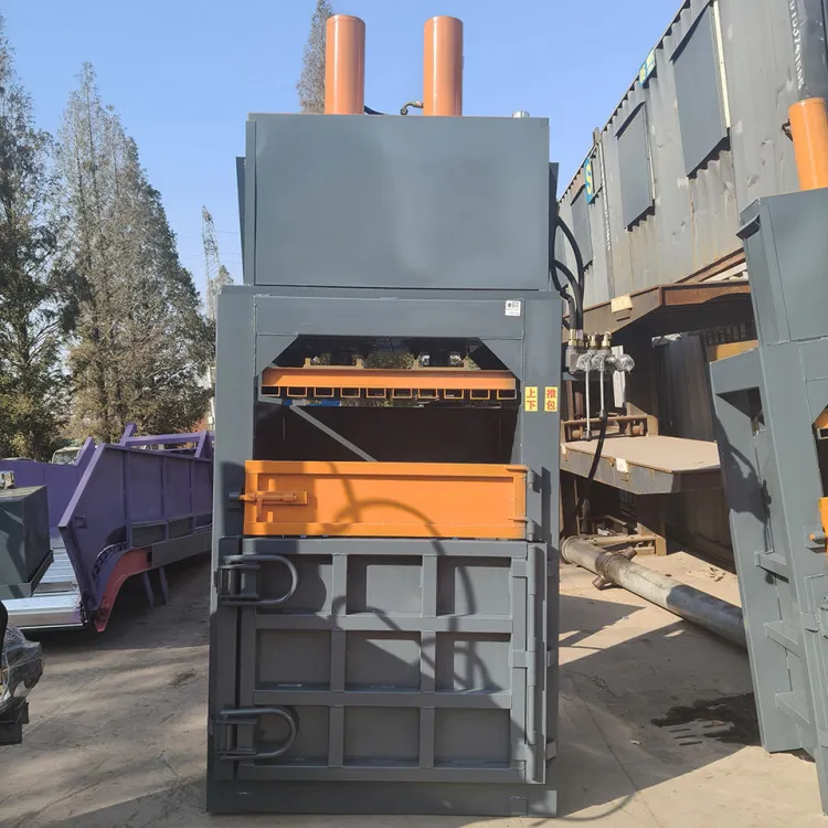 Baling Machine Hydraulic Waste Paper Clothing Recycling Mini Scrap Metal Baler Vertical Balers Cardboard Box Plastic Can Press — image 5