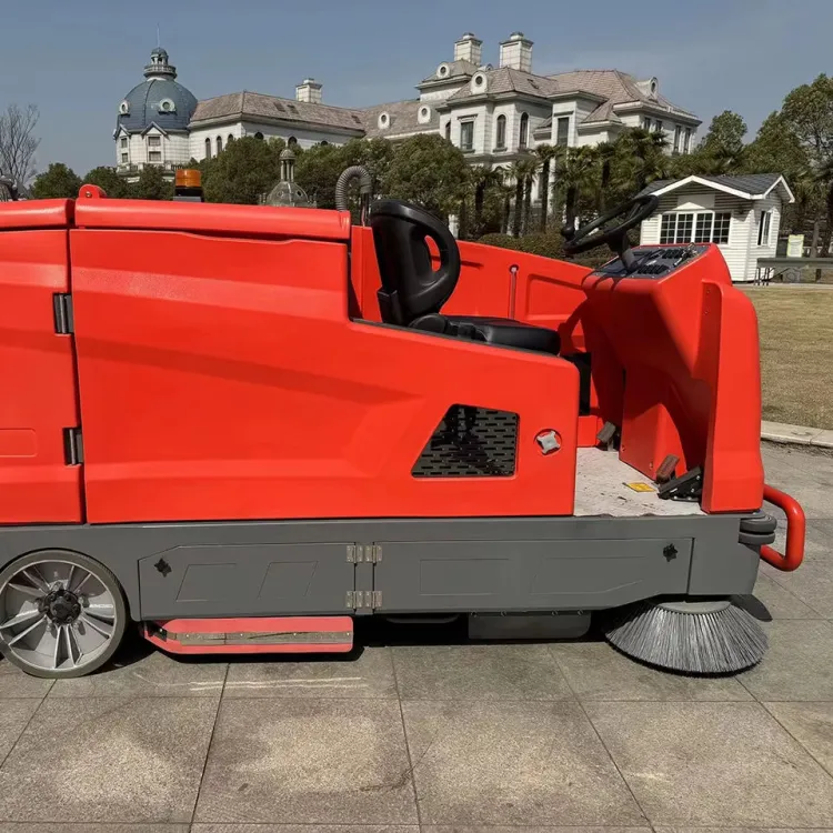 Multifunctional Floor Scrubber Sweeping and Washing All in One Electric Ride on Floor Scrubber Sweeper for Manufacturing Plant — image 1