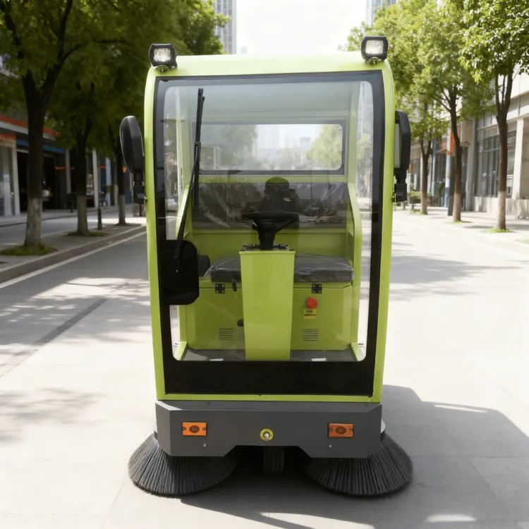 CleanHorse Mechanical Dust Ride Electric High Pressure Side Brush Industrial Outdoor Commercial Street Floor Sweeper Truck — image 2