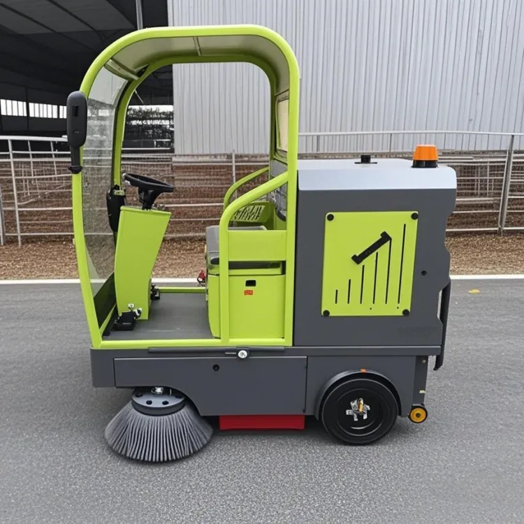 CleanHorse Mechanical Dust Ride Electric High Pressure Side Brush Industrial Outdoor Commercial Street Floor Sweeper Truck — image 3