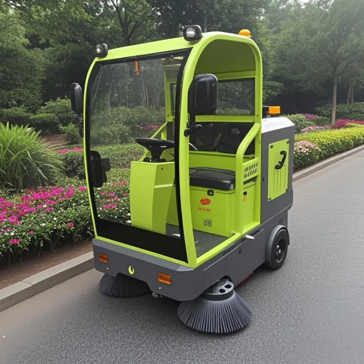 CleanHorse Mechanical Dust Ride Electric High Pressure Side Brush Industrial Outdoor Commercial Street Floor Sweeper Truck — image 4