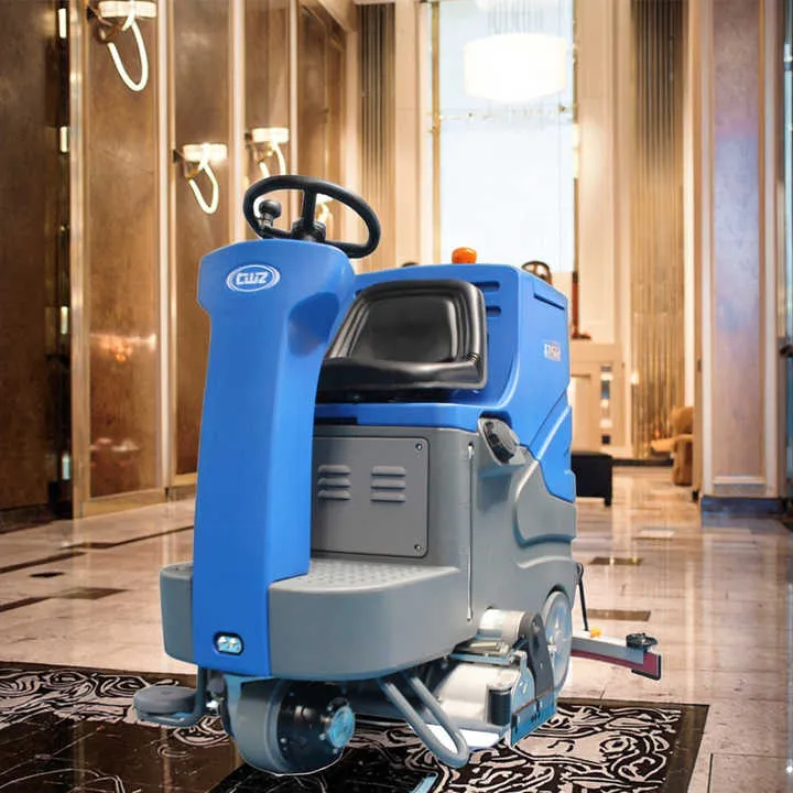 Dual Motor Ride on Sweeper Scrubber Combo Machine High Suction Auto Floor Cleaner — image 6