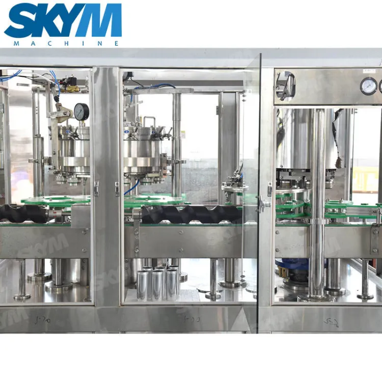 Full-automatic Fruit Juice Soda Drink Aluminum Can Filling Machine for Fruits / for Carbonate — image 5