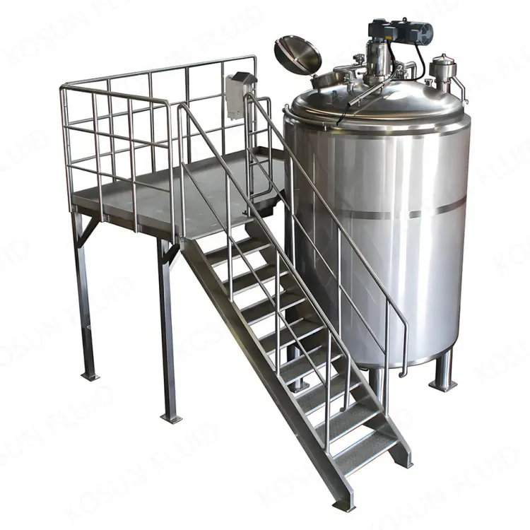 Stainless Steel Sugar Syrup Soft Drink Beverage Juice Mixing tank — image 5