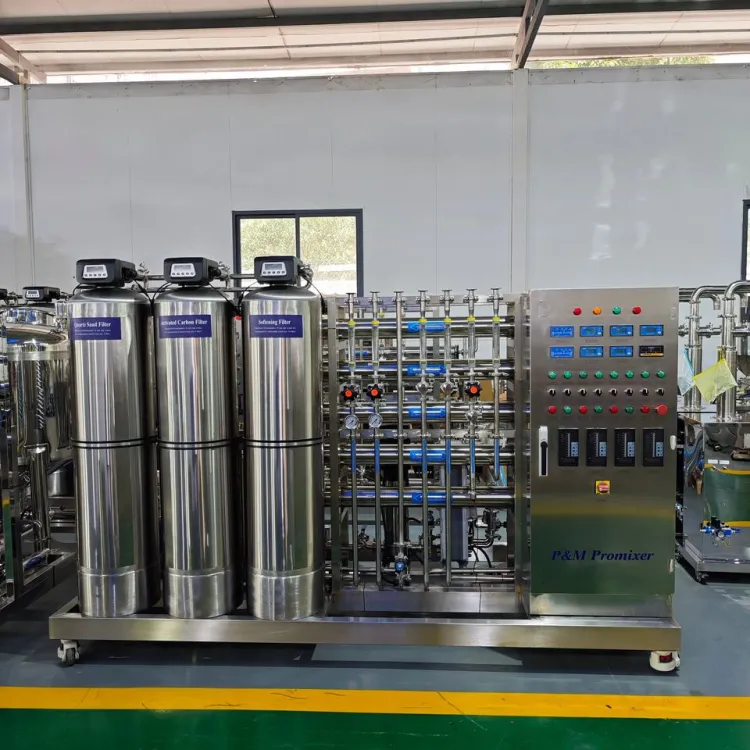 The Commercial Reverse Osmosis Water Treatment System for Cosmetic Production Lines Is Made of Stainless Steel — image 1