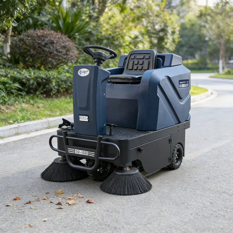 Heavy Duty Road Sweeper Street Cleaning Floor Sweeper Electric Battery Powered Street Cleaning Machine — image 1
