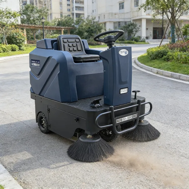 Heavy Duty Road Sweeper Street Cleaning Floor Sweeper Electric Battery Powered Street Cleaning Machine — image 2
